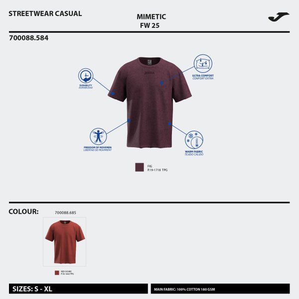 JOMA MIMETIC RÖVID UJJÚ PÓLÓ FEHÉR